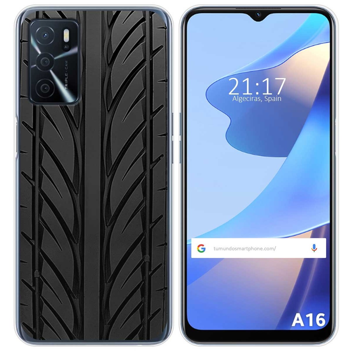 Funda Silicona para Oppo A16 / A16s diseño Neumatico Dibujos