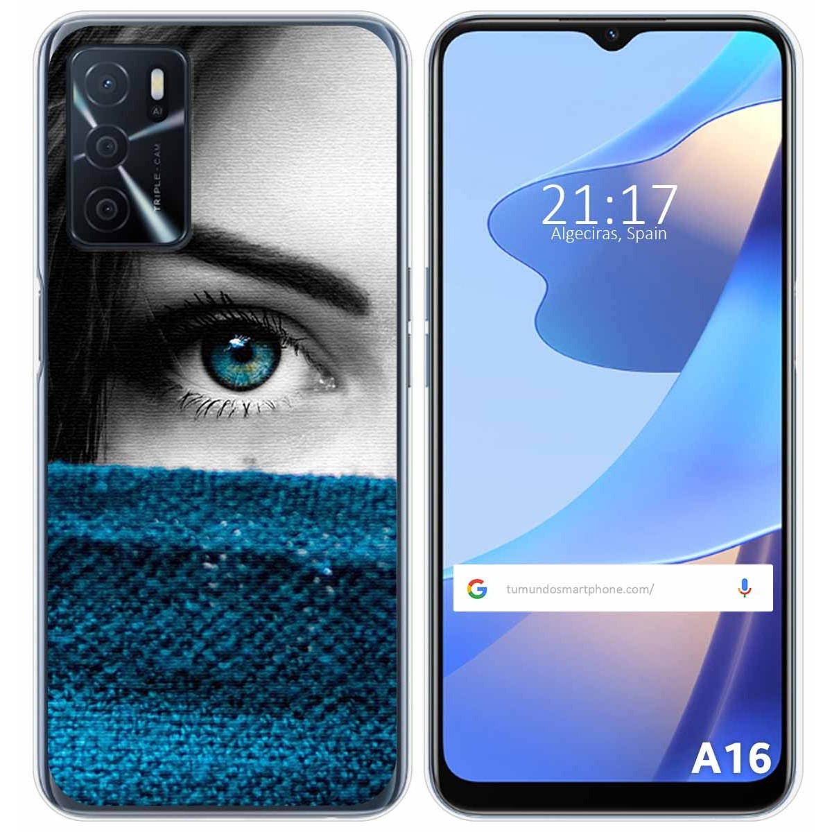 Funda Silicona para Oppo A16 / A16s diseño Ojo Dibujos