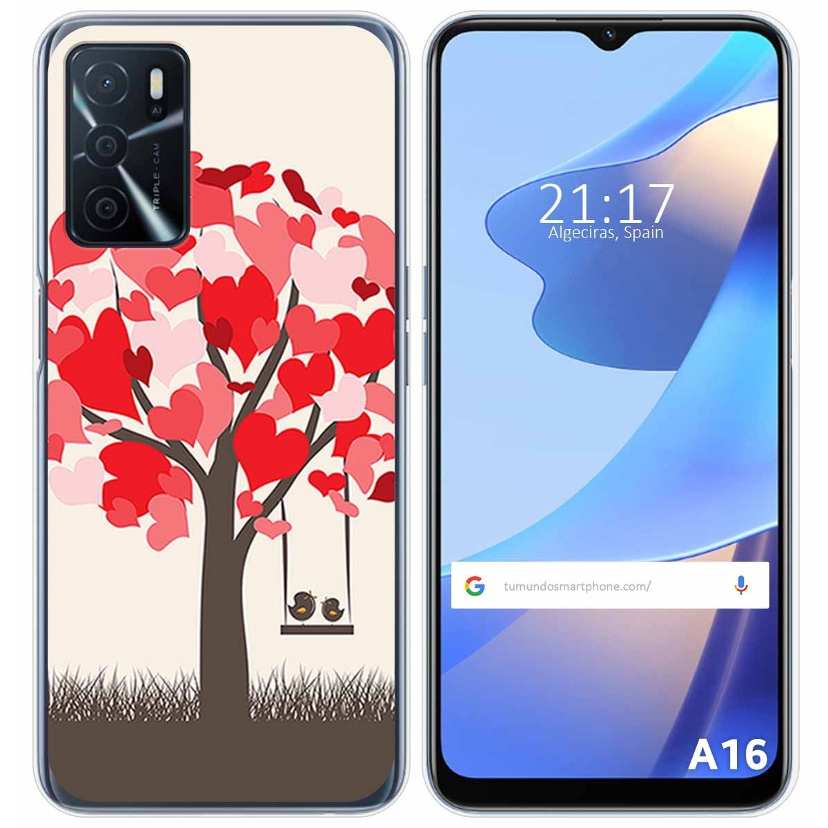 Funda Silicona para Oppo A16 / A16s diseño Pajaritos Dibujos