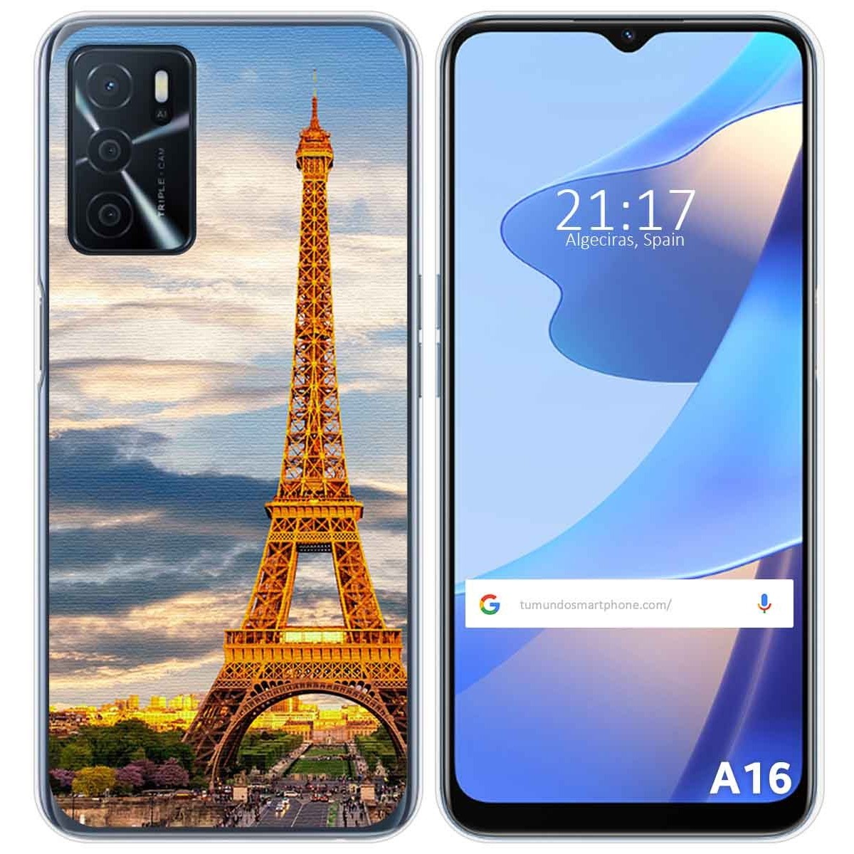 Funda Silicona para Oppo A16 / A16s diseño Paris Dibujos