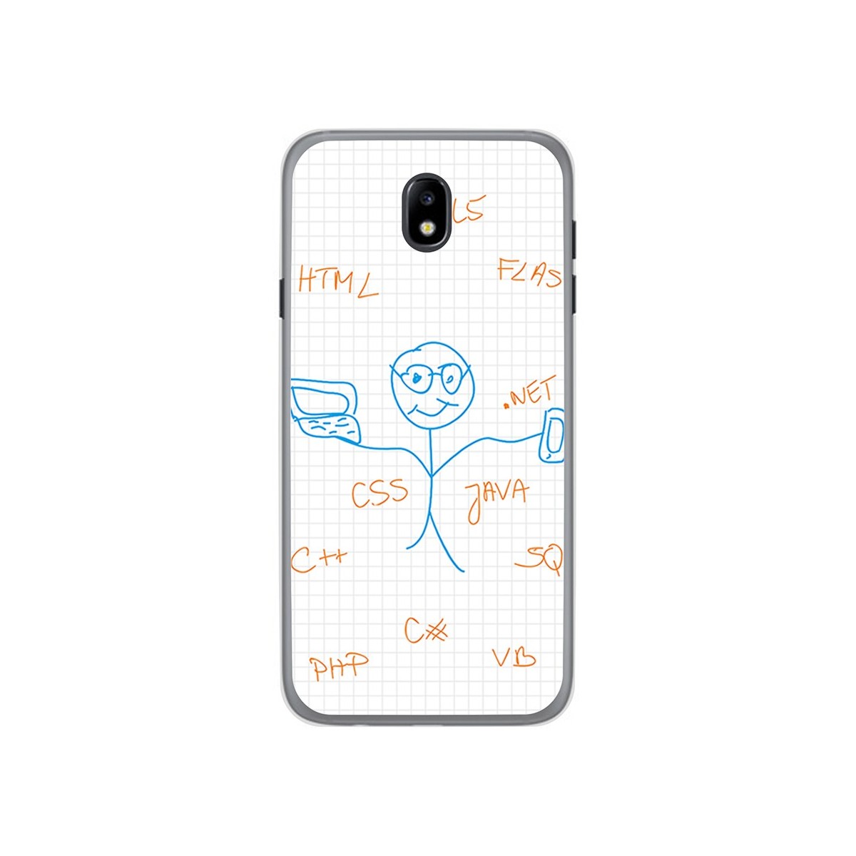 Funda Gel Tpu para Samsung Galaxy J7 (2017) Diseño Informatico Dibujos