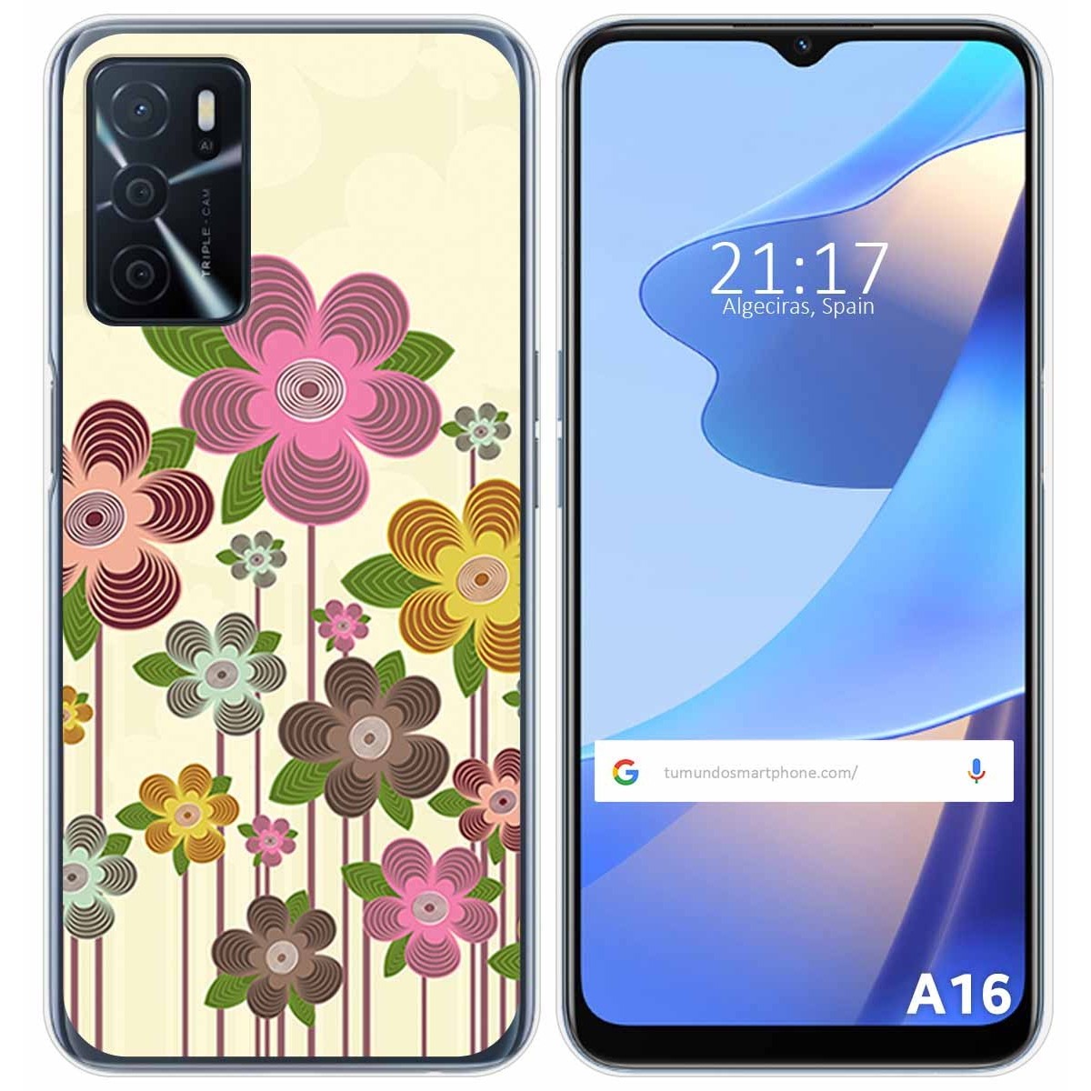 Funda Silicona para Oppo A16 / A16s diseño Primavera En Flor Dibujos