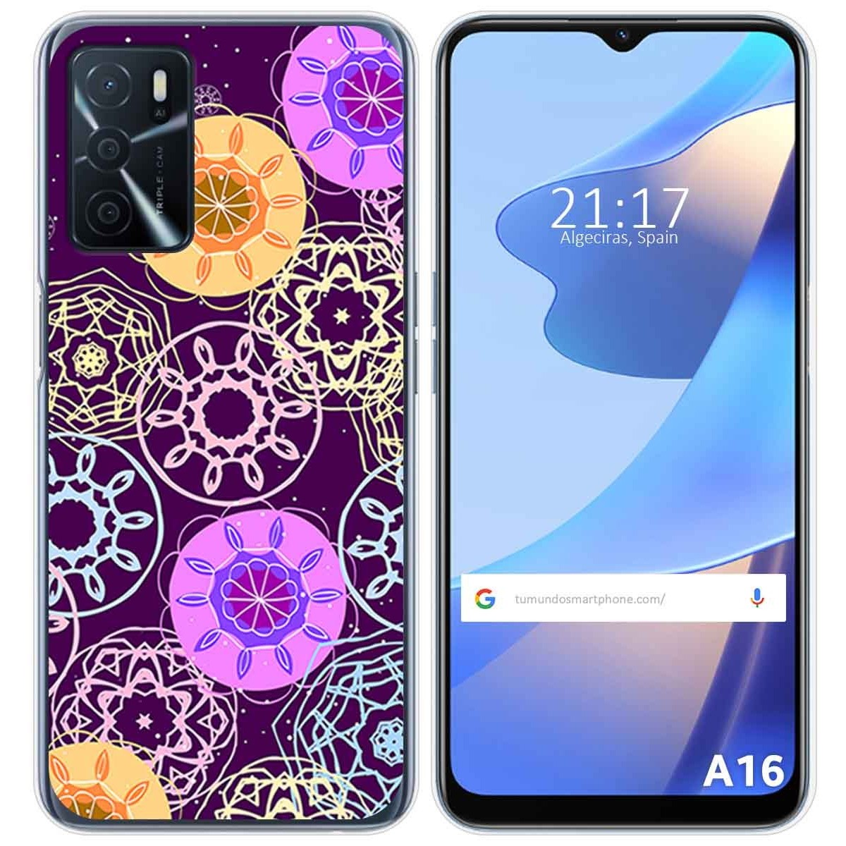 Funda Silicona para Oppo A16 / A16s diseño Radial Dibujos