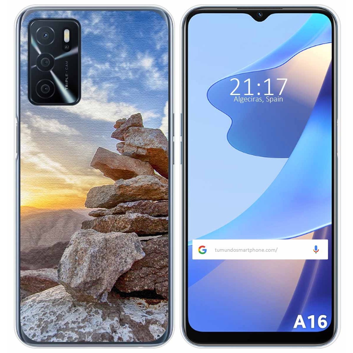 Funda Silicona para Oppo A16 / A16s diseño Sunset Dibujos