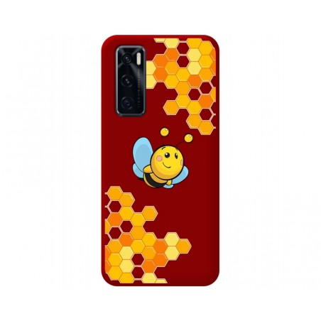 Funda Silicona Líquida Roja para Vivo Y70 diseño Abeja Dibujos