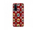 Funda Silicona Líquida Roja para Vivo Y70 diseño Catrina Dibujos
