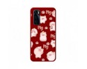 Funda Silicona Líquida Roja para Vivo Y70 diseño Cerdos Dibujos