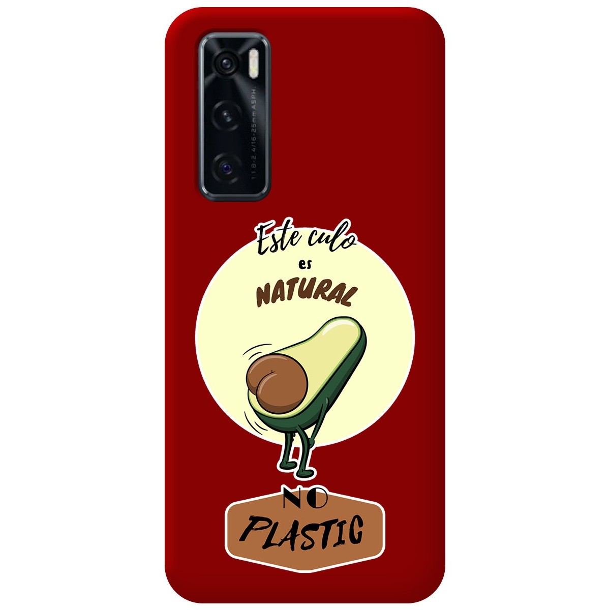 Funda Silicona Líquida Roja para Vivo Y70 diseño Culo Natural Dibujos