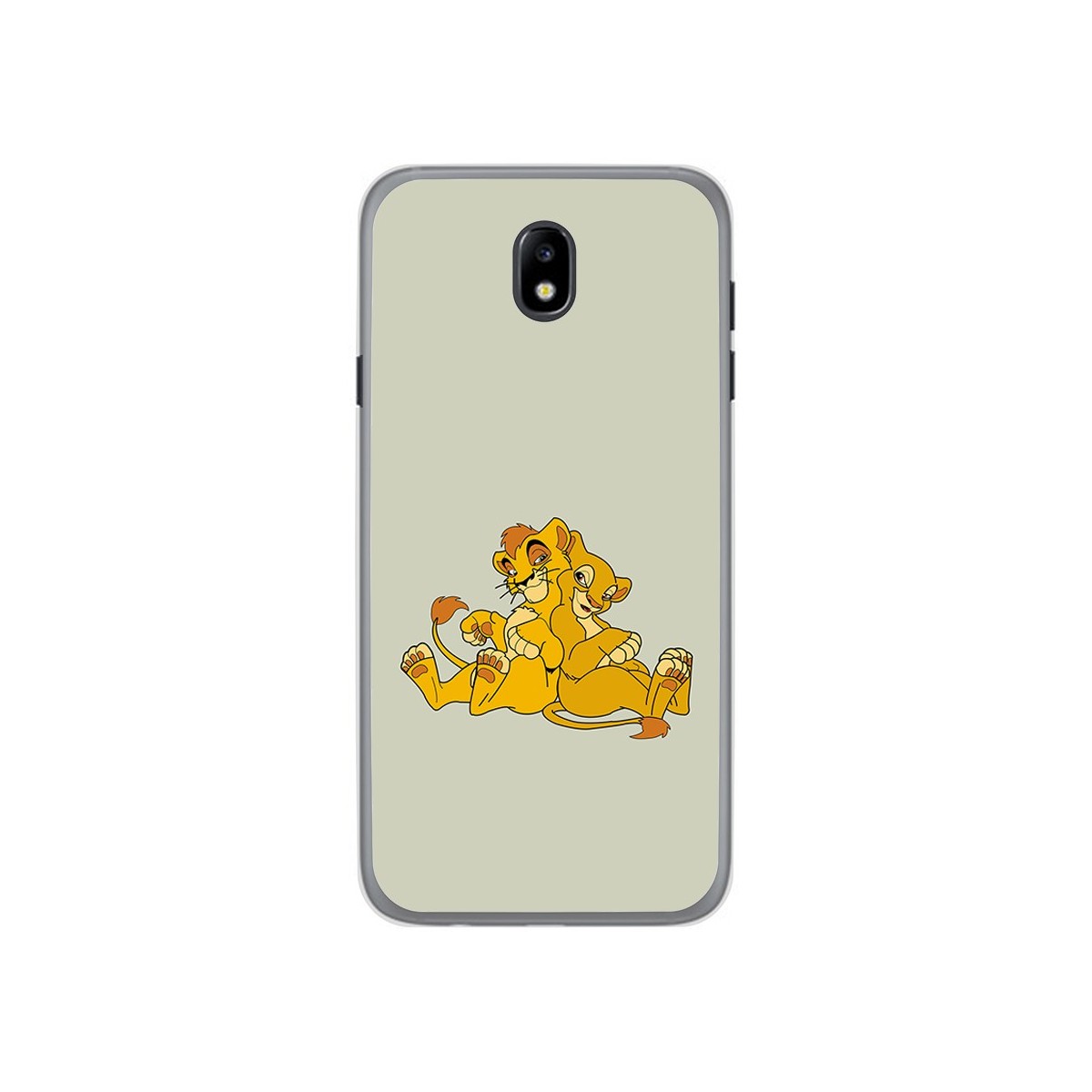 Funda Gel Tpu para Samsung Galaxy J7 (2017) Diseño Leones Dibujos