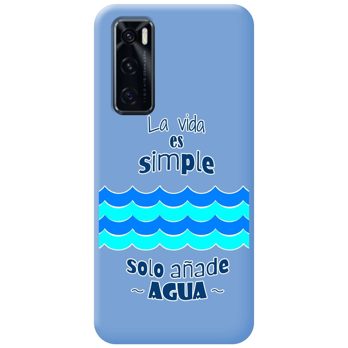 Funda Silicona Líquida Azul para Vivo Y70 diseño Agua Dibujos
