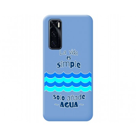 Funda Silicona Líquida Azul para Vivo Y70 diseño Agua Dibujos