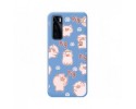 Funda Silicona Líquida Azul para Vivo Y70 diseño Cerdos Dibujos