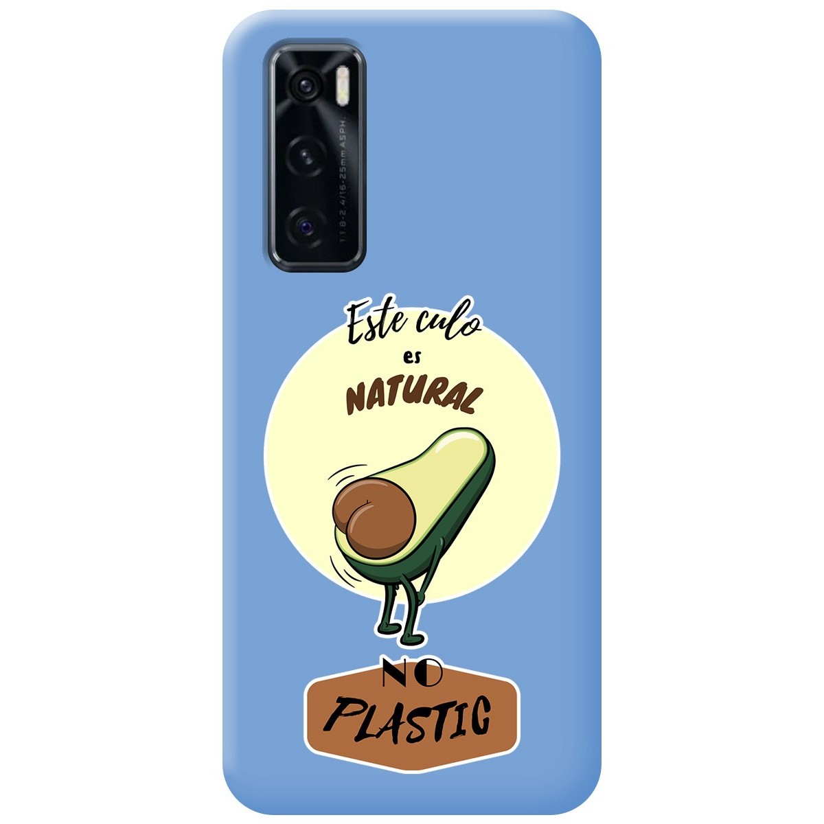 Funda Silicona Líquida Azul para Vivo Y70 diseño Culo Natural Dibujos