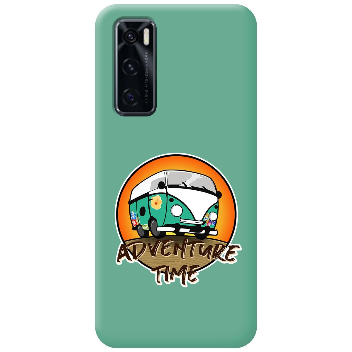 Funda Silicona Líquida Verde para Vivo Y70 diseño Adventure Time Dibujos