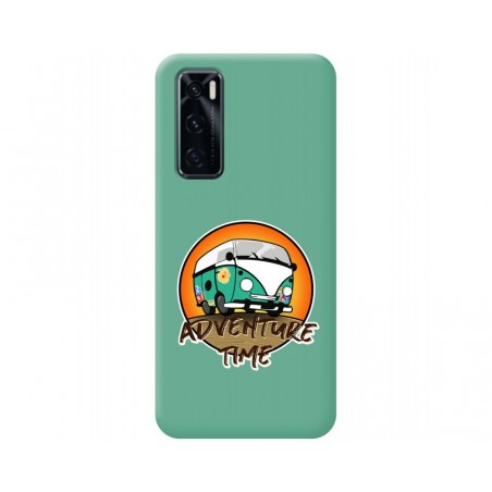 Funda Silicona Líquida Verde para Vivo Y70 diseño Adventure Time Dibujos