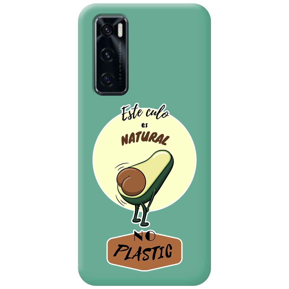 Funda Silicona Líquida Verde para Vivo Y70 diseño Culo Natural Dibujos