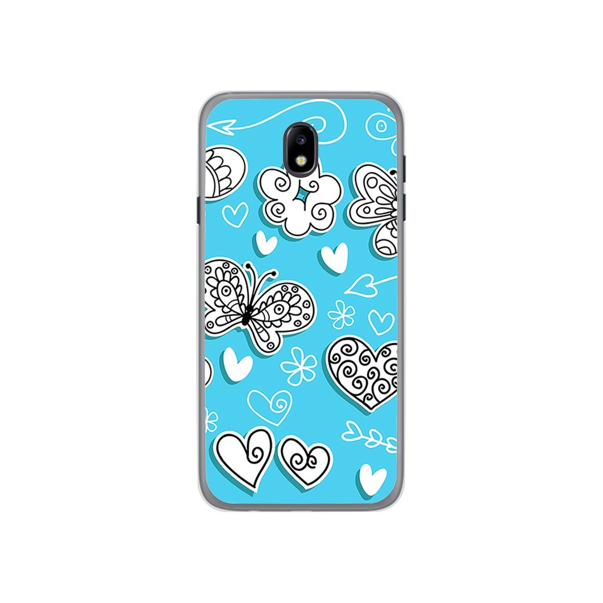 Funda Gel Tpu para Samsung Galaxy J7 (2017) Diseño Mariposas Dibujos