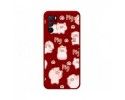 Funda Silicona Líquida Roja para Oppo A16 / A16s diseño Cerdos Dibujos