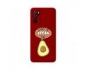 Funda Silicona Líquida Roja para Oppo A16 / A16s diseño Vegan Life Dibujos
