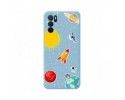 Funda Silicona Líquida Azul para Oppo A16 / A16s diseño Espacio Dibujos