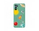 Funda Silicona Líquida Verde para Oppo A16 / A16s diseño Espacio Dibujos