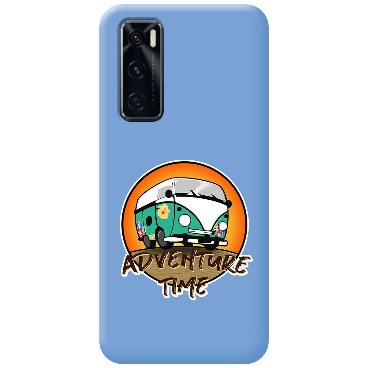 Funda Silicona Líquida Azul para Vivo Y70 diseño Adventure Time Dibujos