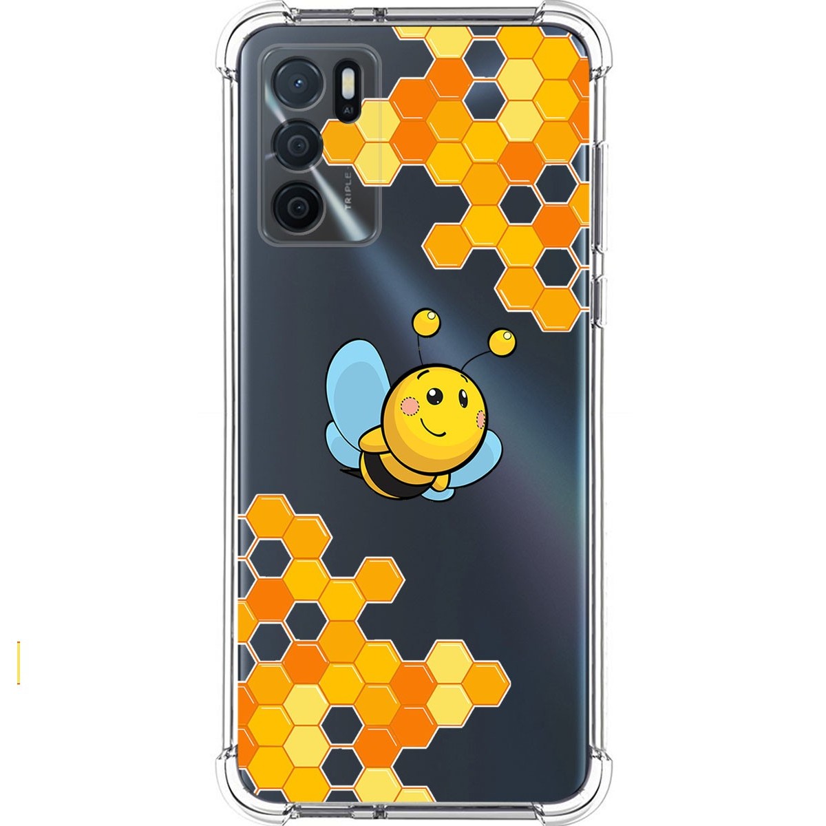 Funda Silicona Antigolpes para Oppo A16 / A16s diseño Abeja Dibujos