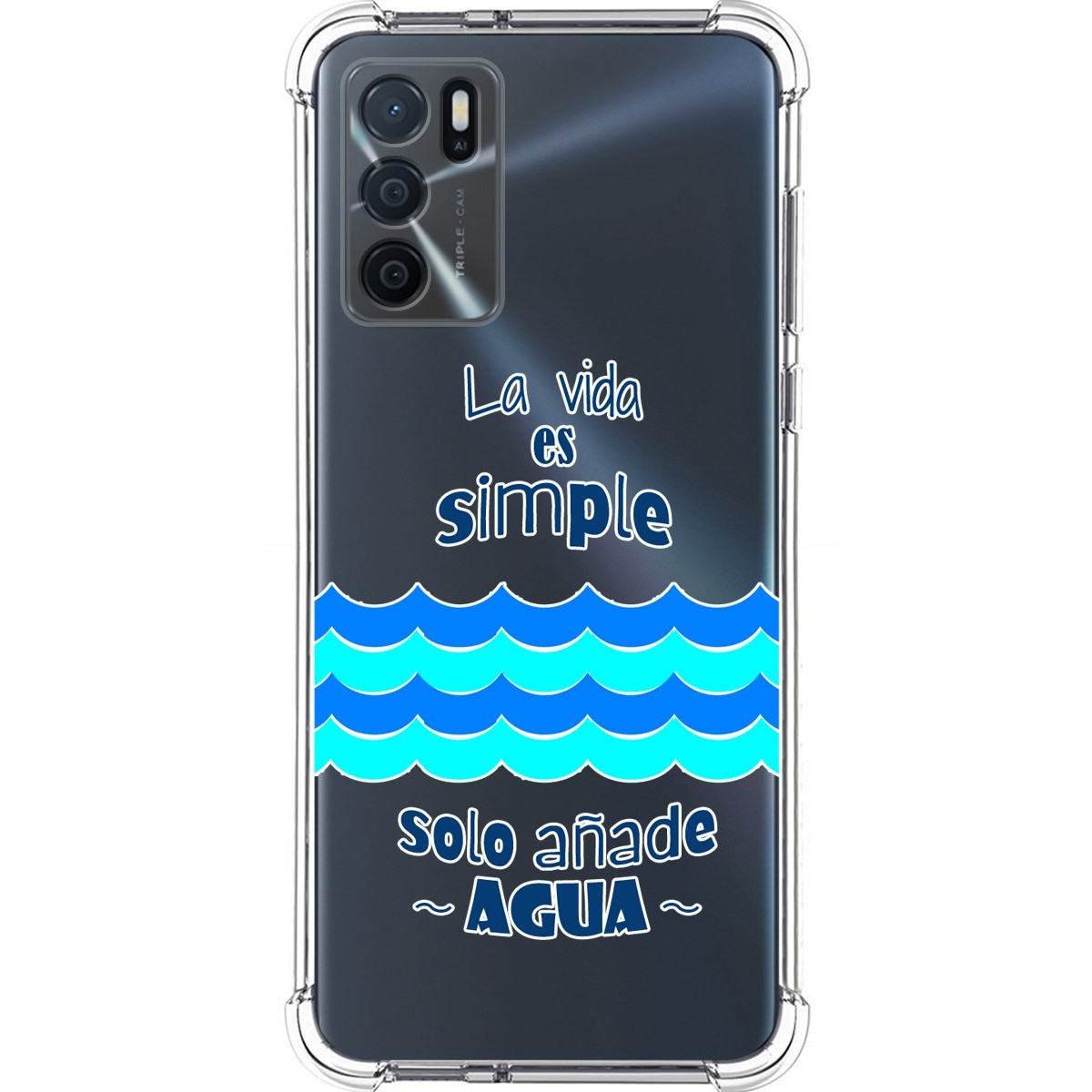 Funda Silicona Antigolpes para Oppo A16 / A16s diseño Agua Dibujos
