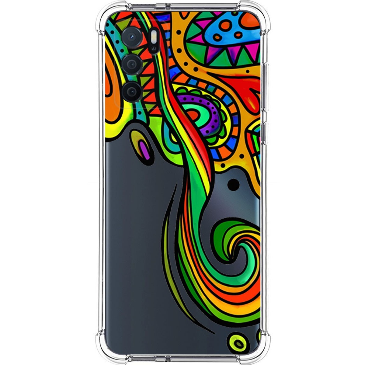 Funda Silicona Antigolpes para Oppo A16 / A16s diseño Colores Dibujos
