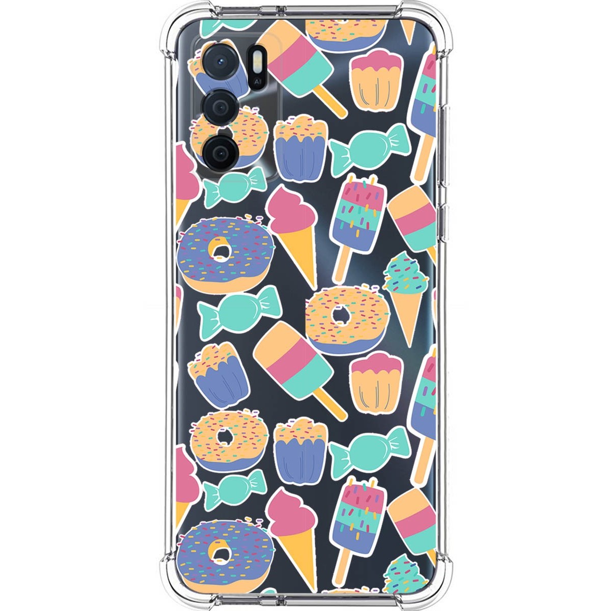 Funda Silicona Antigolpes para Oppo A16 / A16s diseño Dulces 02 Dibujos