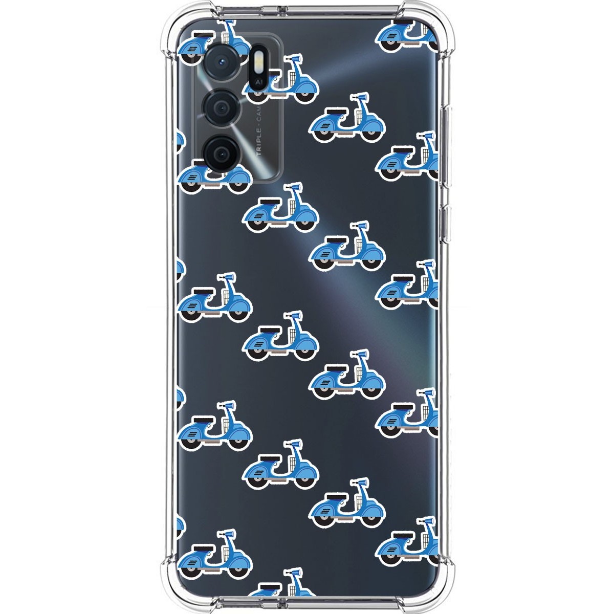 Funda Silicona Antigolpes para Oppo A16 / A16s diseño Scooter Dibujos
