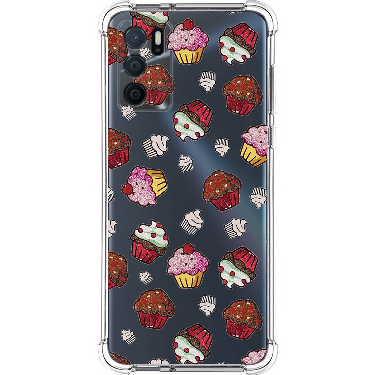 Funda Silicona Antigolpes para Oppo A16 / A16s diseño Muffins Dibujos