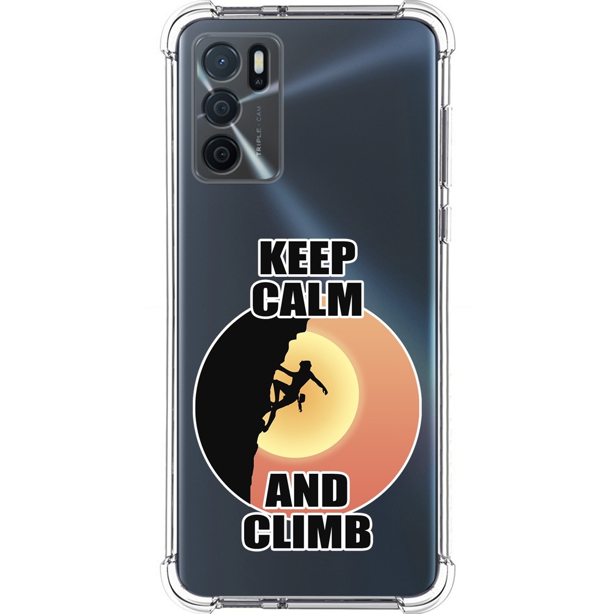 Funda Silicona Antigolpes para Oppo A16 / A16s diseño Mujer Escalada Dibujos