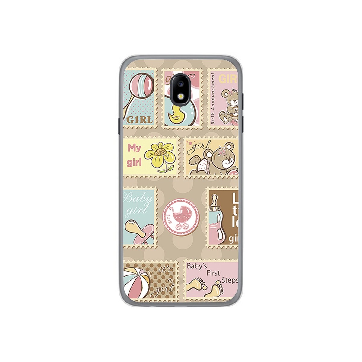 Funda Gel Tpu para Samsung Galaxy J7 (2017) Diseño Sellos Dibujos
