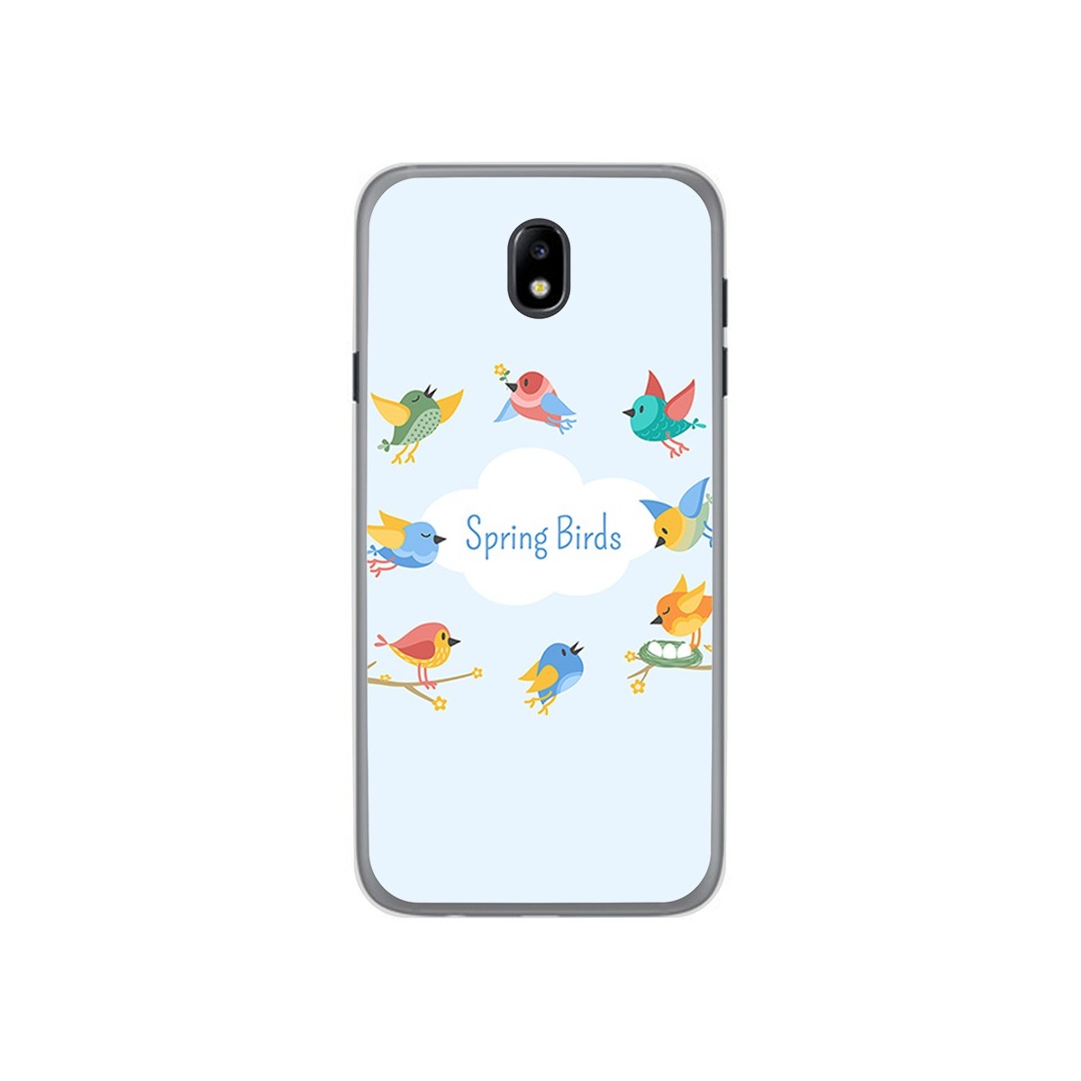 Funda Gel Tpu para Samsung Galaxy J7 (2017) Diseño Spring Birds Dibujos