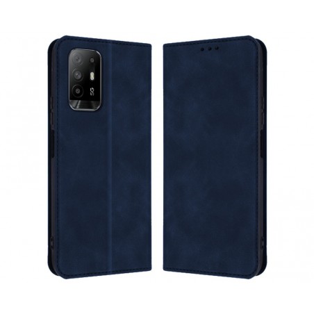 Funda Polipiel con tarjetero para Oppo A94 5G color Azul