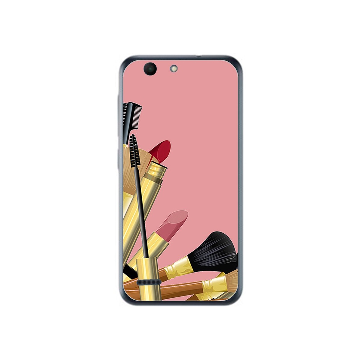 Funda Gel Tpu para Vodafone Smart E8 Diseño Brochas Dibujos