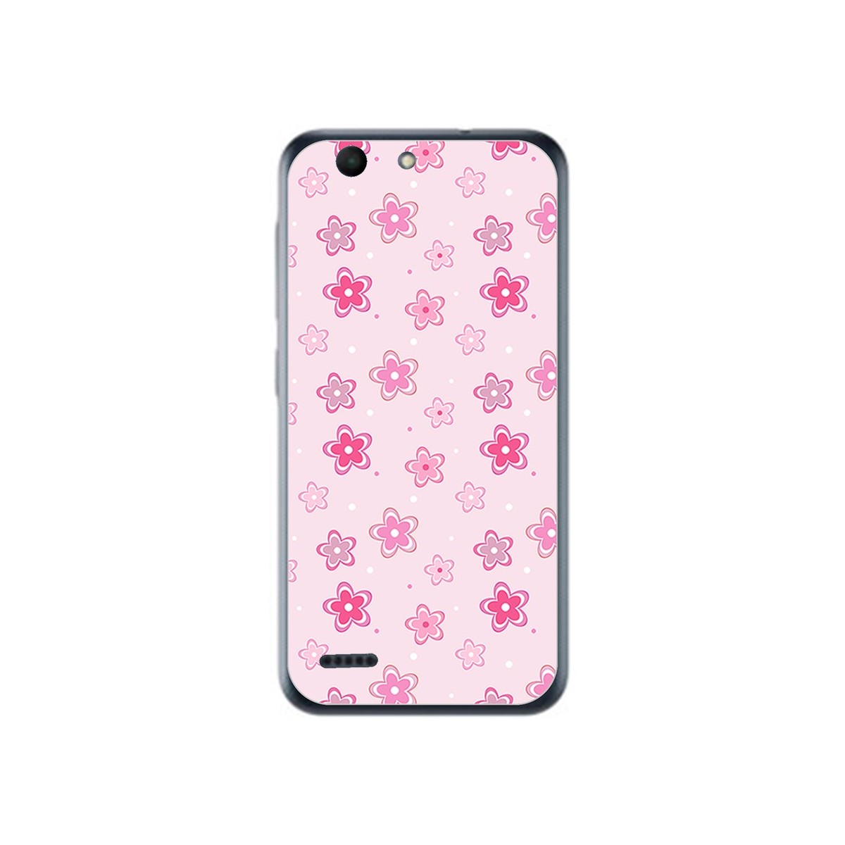 Funda Gel Tpu para Vodafone Smart E8 Diseño Flores Dibujos