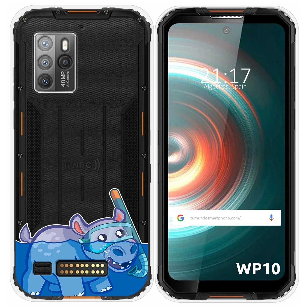 Funda Silicona Transparente para Oukitel WP10 diseño Hipo Dibujos