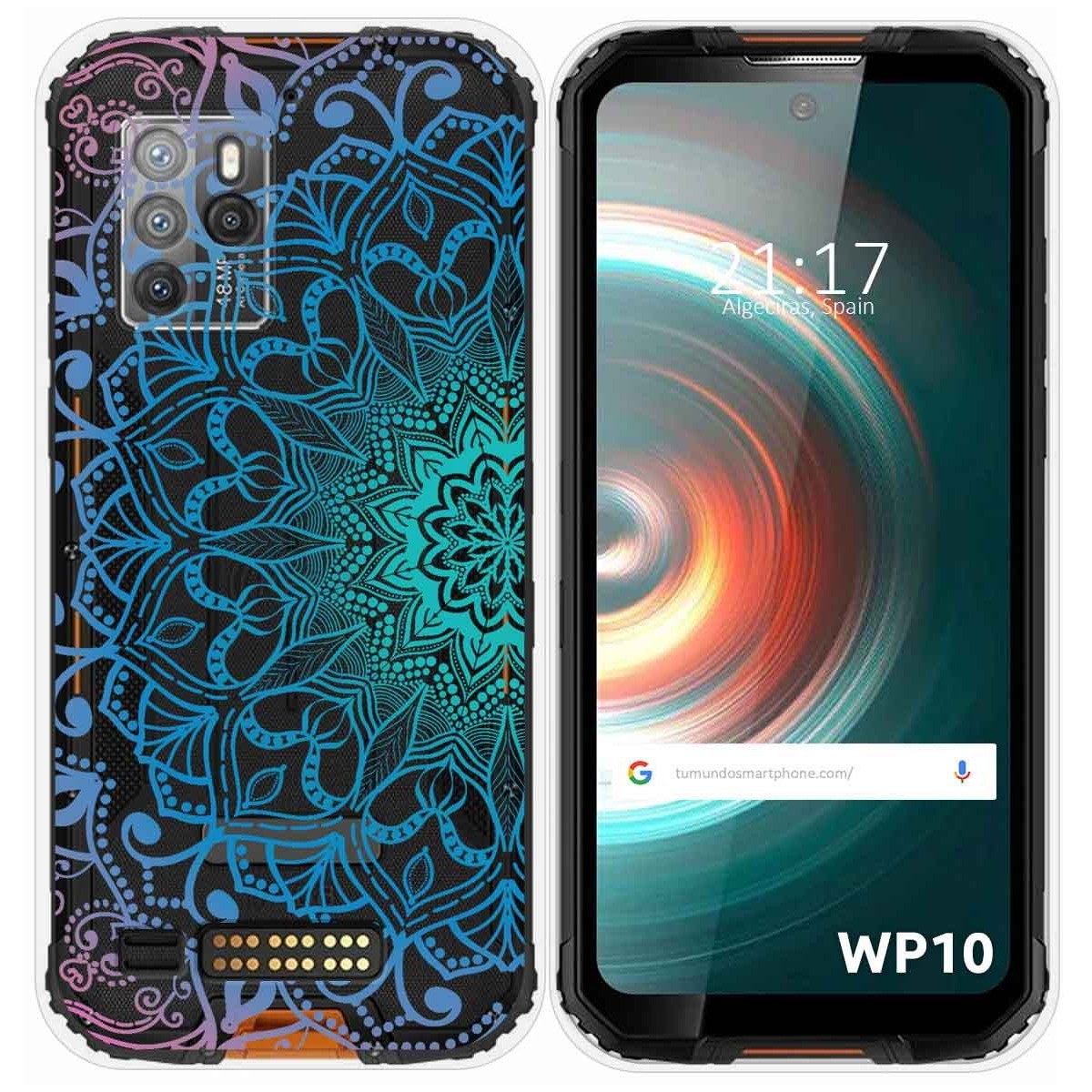Funda Silicona Transparente para Oukitel WP10 diseño Mandala Dibujos