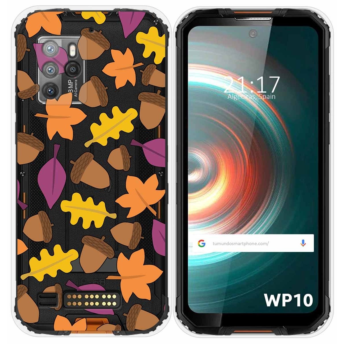 Funda Silicona Transparente para Oukitel WP10 diseño Otoño Dibujos