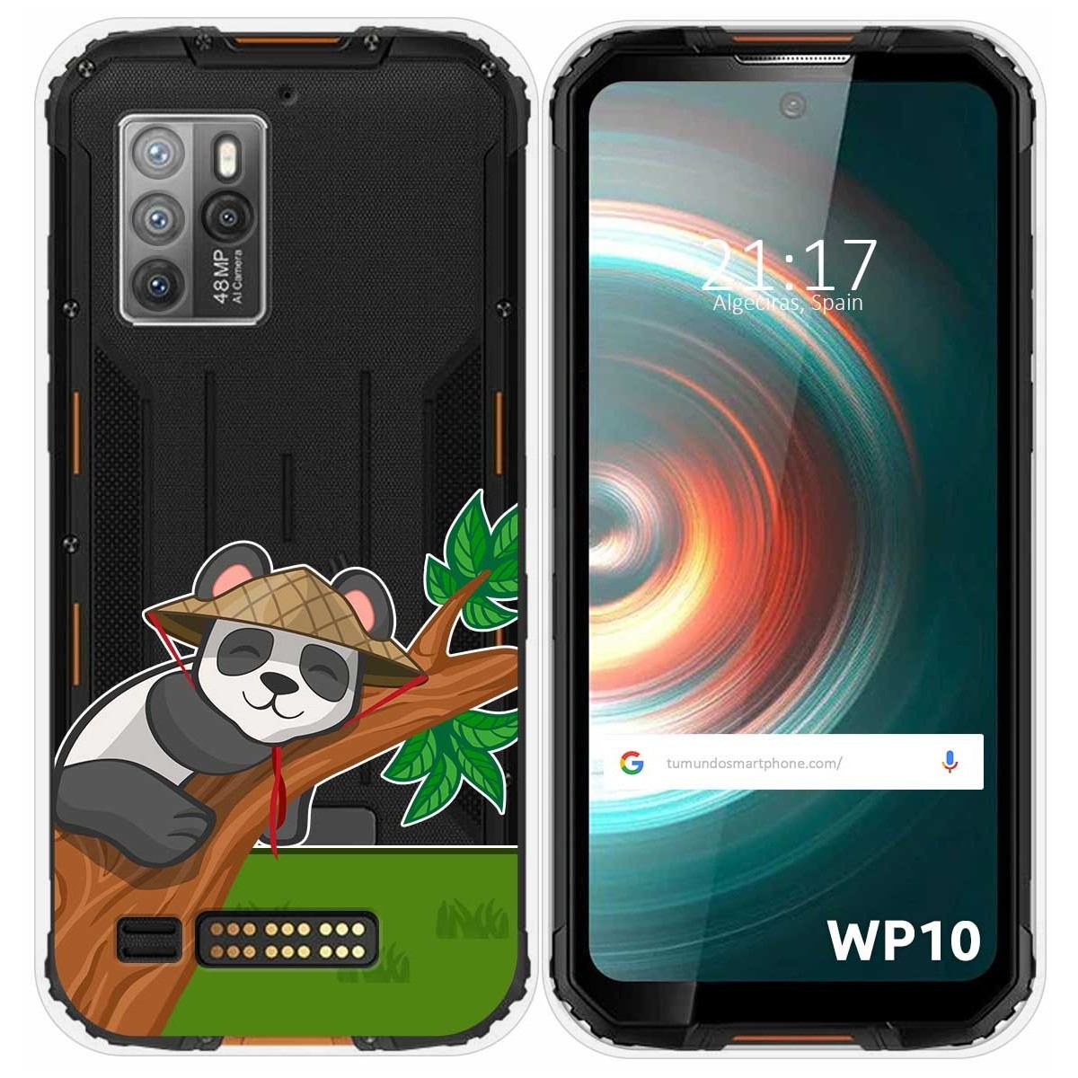 Funda Silicona Transparente para Oukitel WP10 diseño Panda Dibujos