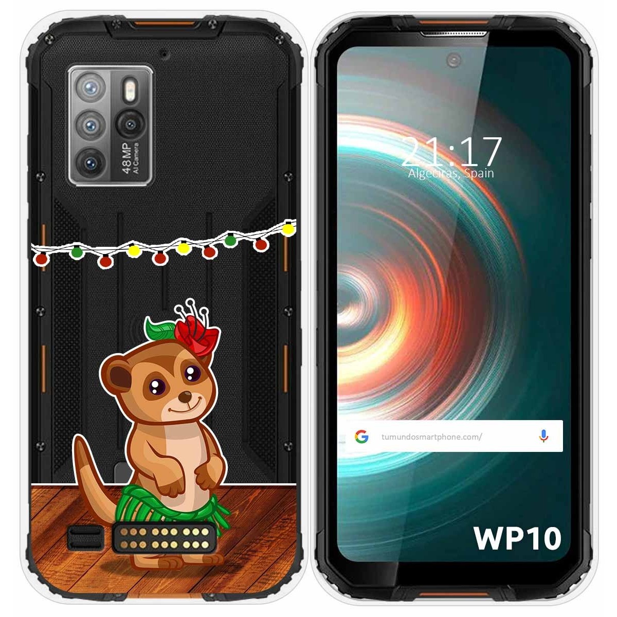 Funda Silicona Transparente para Oukitel WP10 diseño Suricata Dibujos