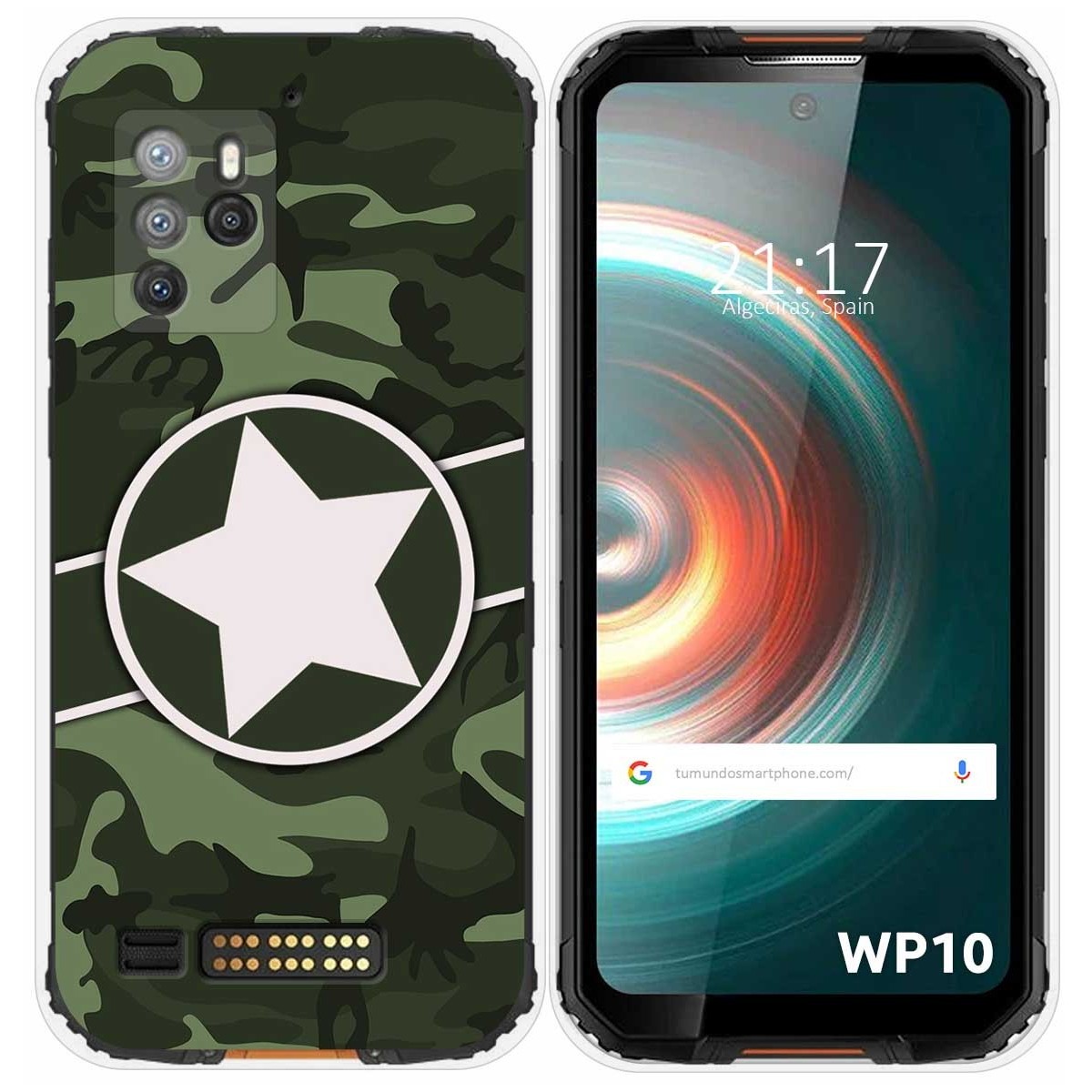 Funda Silicona para Oukitel WP10 diseño Camuflaje 01 Dibujos