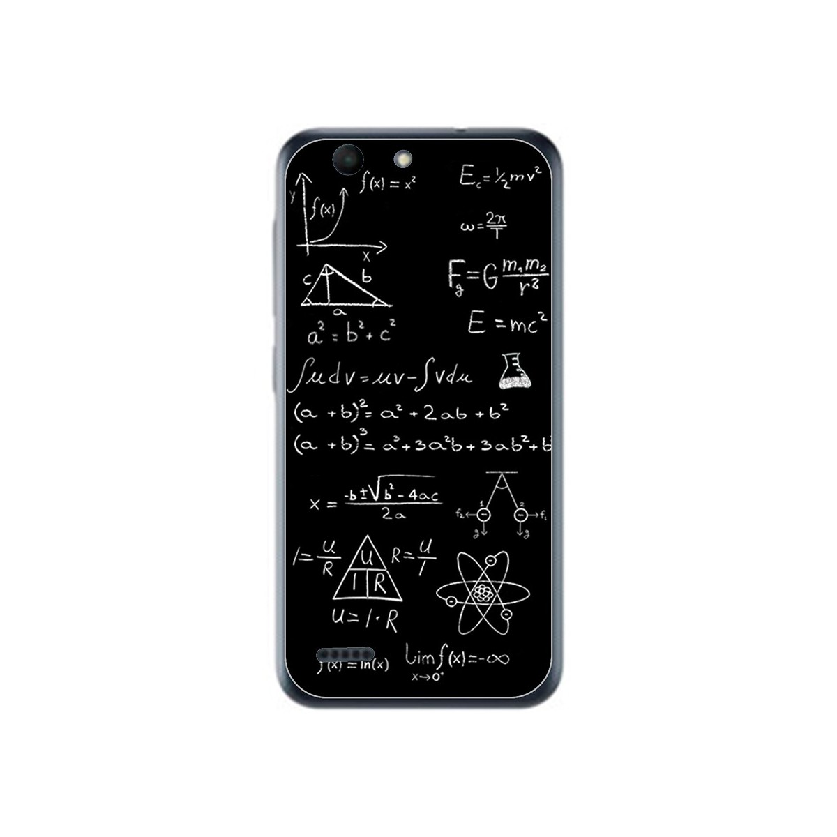 Funda Gel Tpu para Vodafone Smart E8 Diseño Formulas Dibujos