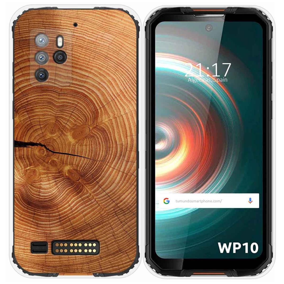 Funda Silicona para Oukitel WP10 diseño Madera 04 Dibujos