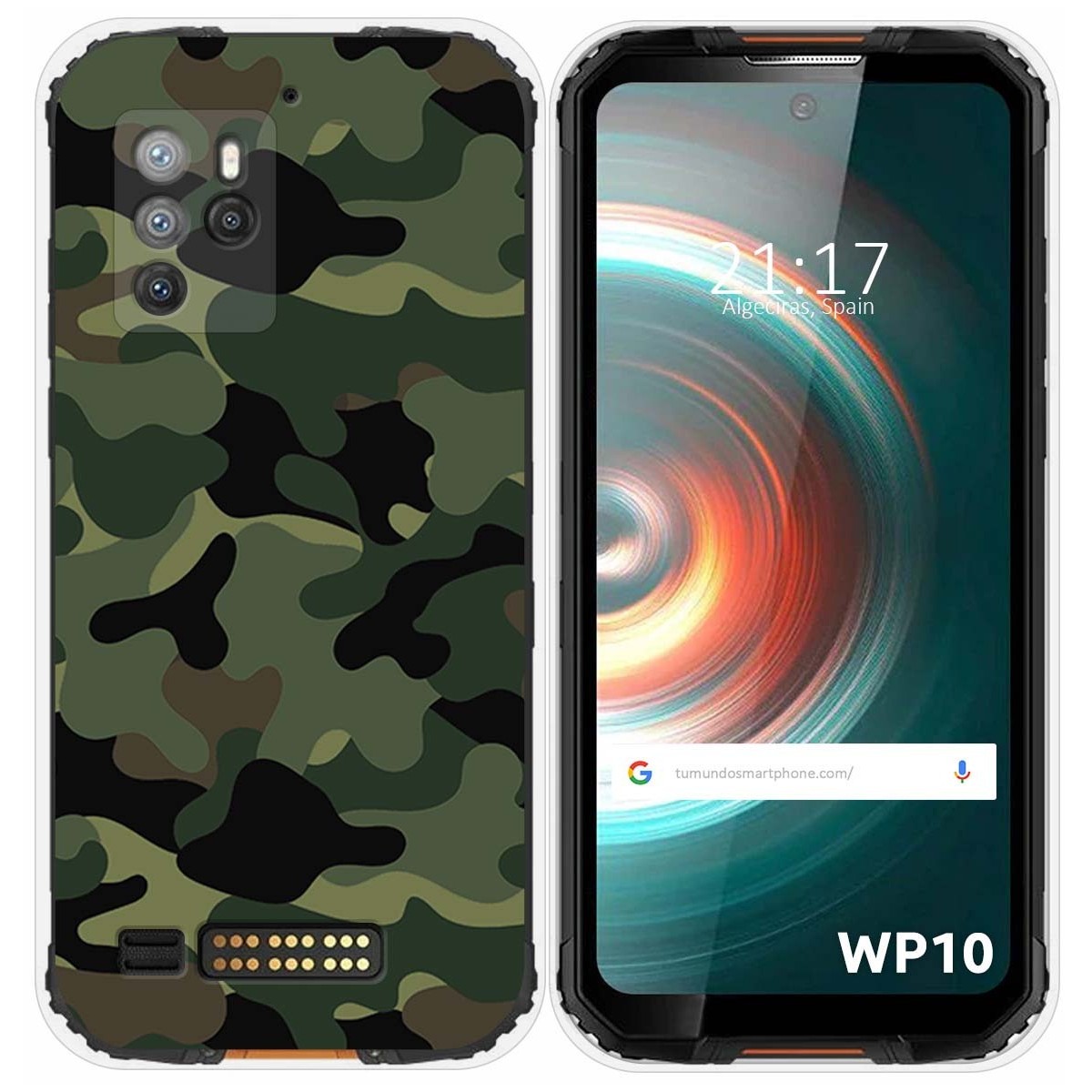 Funda Silicona para Oukitel WP10 diseño Camuflaje Dibujos