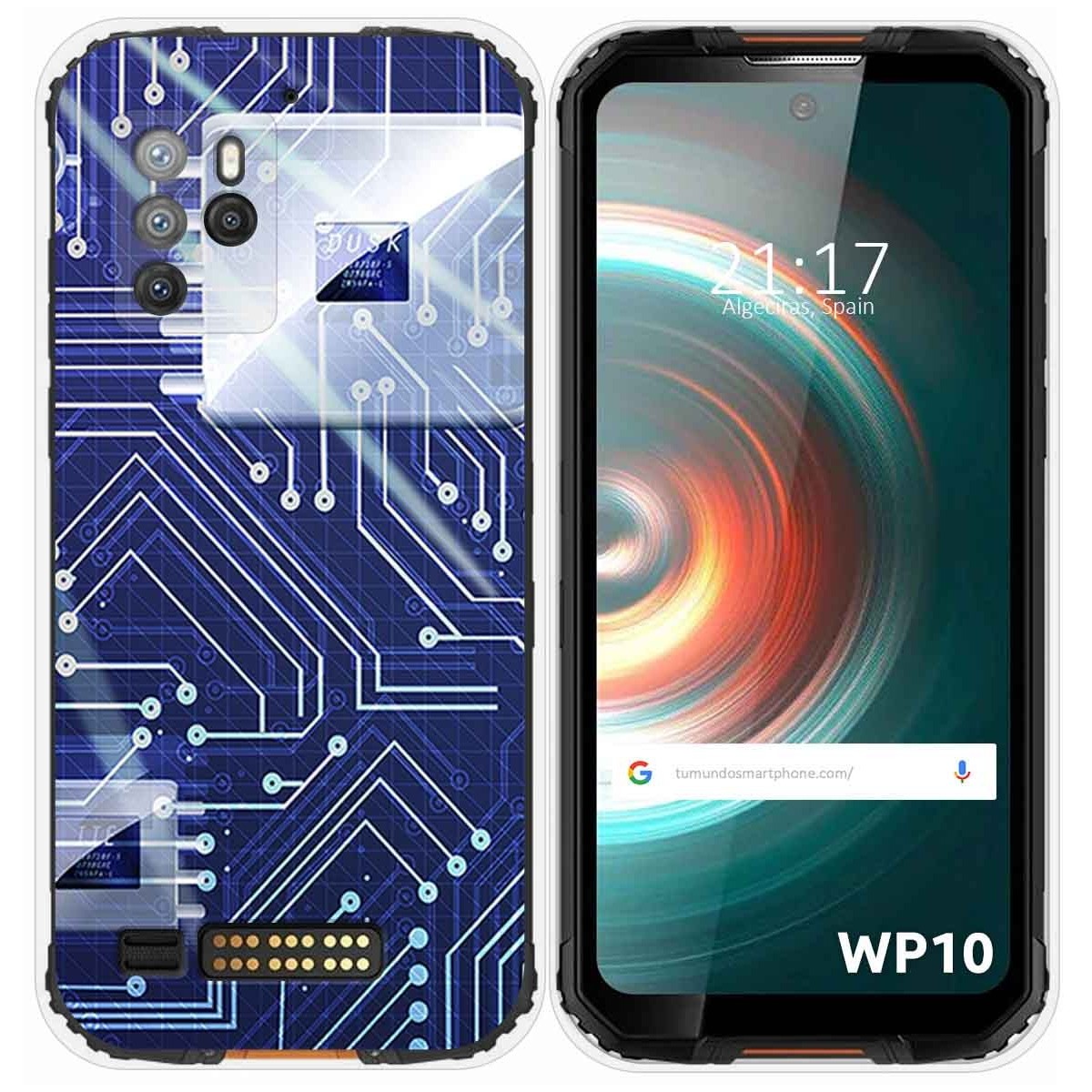 Funda Silicona para Oukitel WP10 diseño Circuito Dibujos