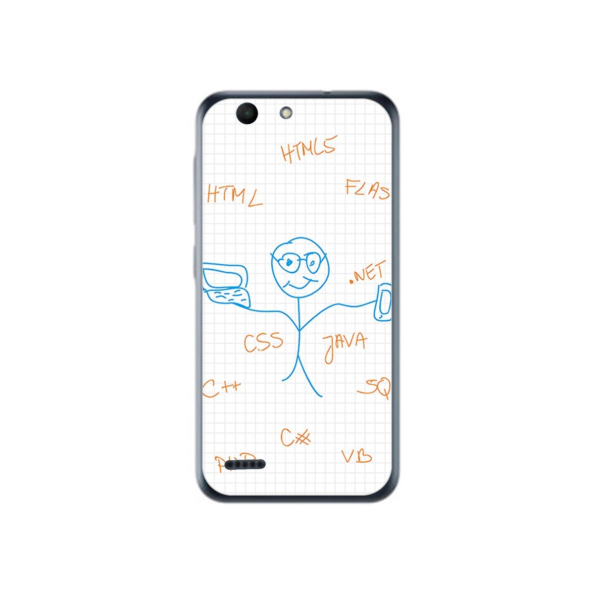 Funda Gel Tpu para Vodafone Smart E8 Diseño Informatico Dibujos