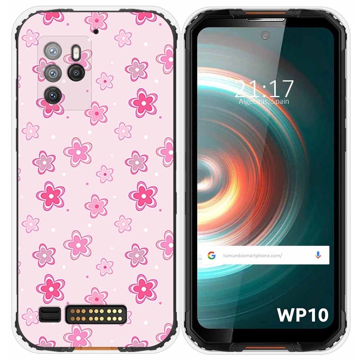 Funda Silicona para Oukitel WP10 diseño Flores Dibujos